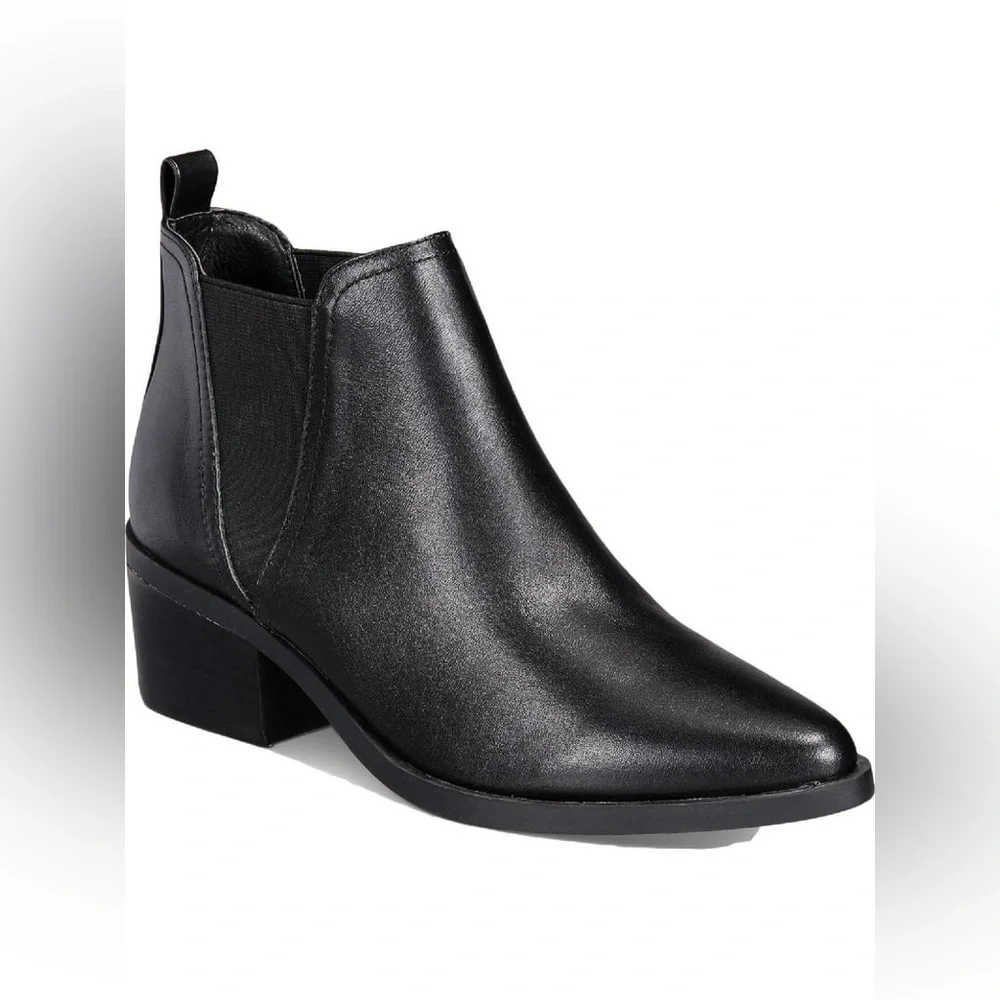 New without box Dolce Vita Womens Zipporah Leather Chelsea Boots Black size 10 - Picture 1 of 11